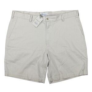 Peter Millar Pilot Twill 7" Inseam Flat Front Solid Men's Shorts NWT Stone